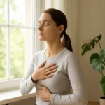 Deep breathing mindfulness illustration representing emotional fitness training techniques