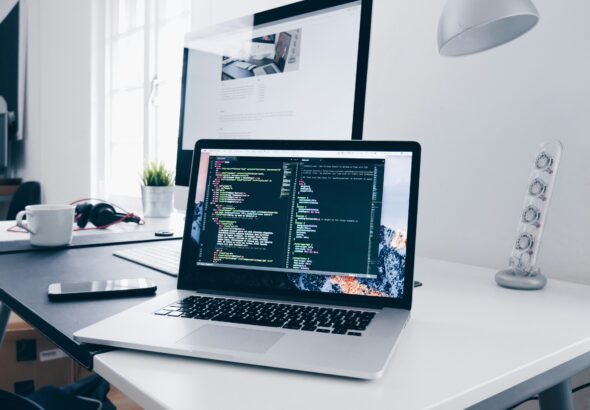 Abstract digital data and information network concept